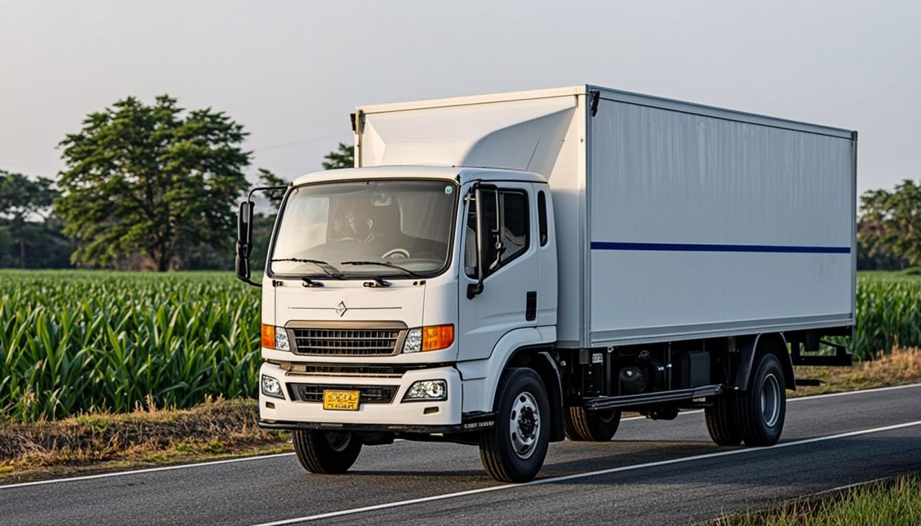 Cargo truck on the highway — Ranchi to Delhi corridor